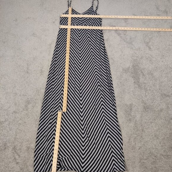 Motherhood Maternity Women's Dress Sz M Black Gray Chevron Cotton Modal Y2K Goth - Picture 7 of 9